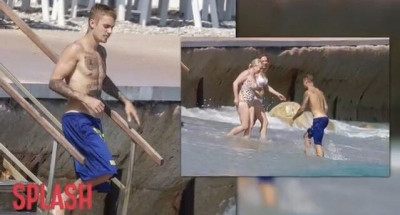28.06 | Justin Bieber é fotografado na praia em Mónaco, Europa